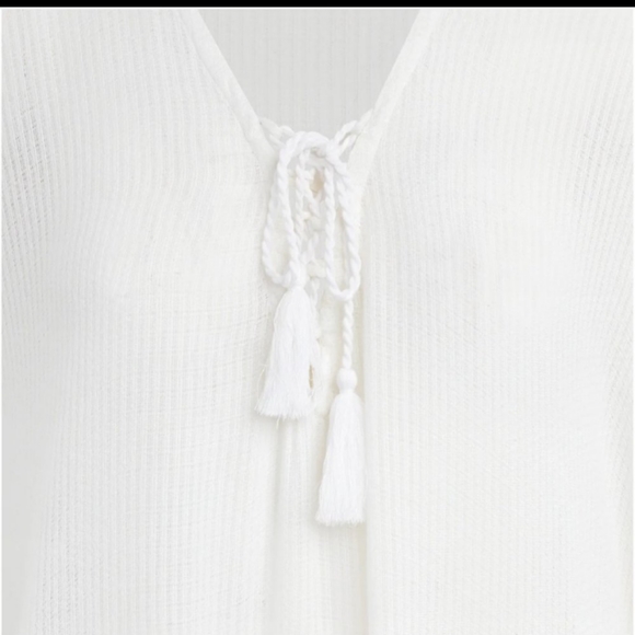 🆕Walter Baker | Acapulco Kaftan Swim Cover-up Dress Cover Ivory White One Size - Picture 7 of 14